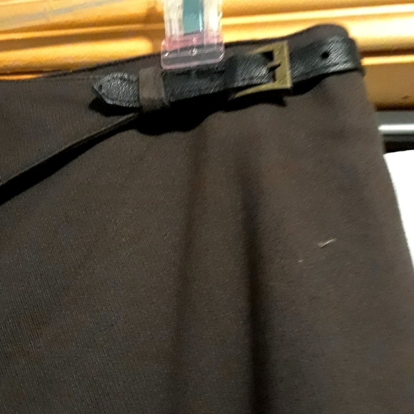 Mini skirt in brown with buckle detail - Picture 1 of 7